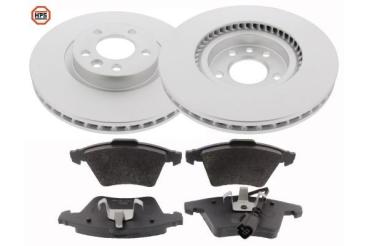 Bremsscheiben-Satz mit Carbon Bremsbelägen - vorne (47777HPS), VW Bus T5